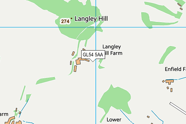 GL54 5AA map - OS VectorMap District (Ordnance Survey) GL54 5AA map - OS VectorMap District (Ordnance Survey)