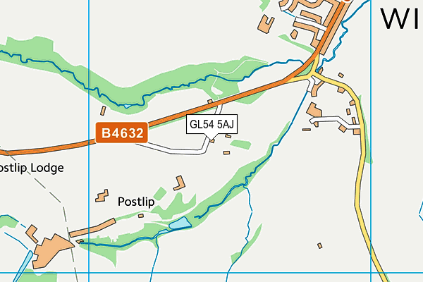 GL54 5AJ map - OS VectorMap District (Ordnance Survey) GL54 5AJ map - OS VectorMap District (Ordnance Survey)