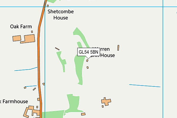 GL54 5BN map - OS VectorMap District (Ordnance Survey) GL54 5BN map - OS VectorMap District (Ordnance Survey)