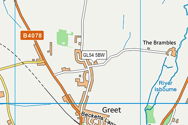 GL54 5BW map - OS VectorMap District (Ordnance Survey) GL54 5BW map - OS VectorMap District (Ordnance Survey)