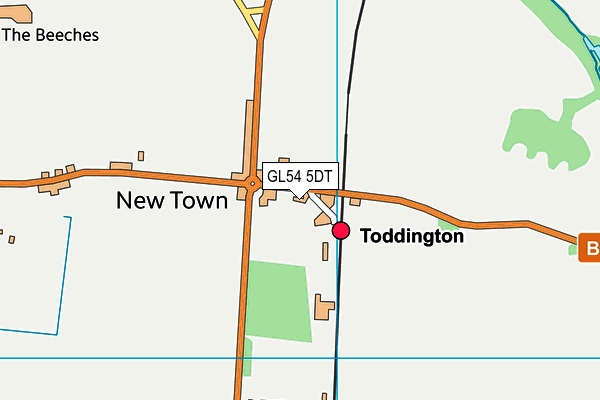 GL54 5DT map - OS VectorMap District (Ordnance Survey) GL54 5DT map - OS VectorMap District (Ordnance Survey)
