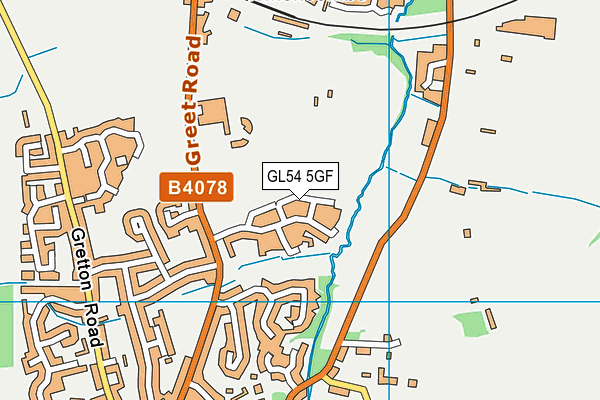 GL54 5GF map - OS VectorMap District (Ordnance Survey) GL54 5GF map - OS VectorMap District (Ordnance Survey)
