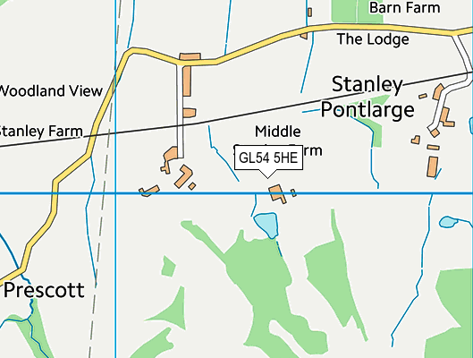 GL54 5HE map - OS VectorMap District (Ordnance Survey) GL54 5HE map - OS VectorMap District (Ordnance Survey)