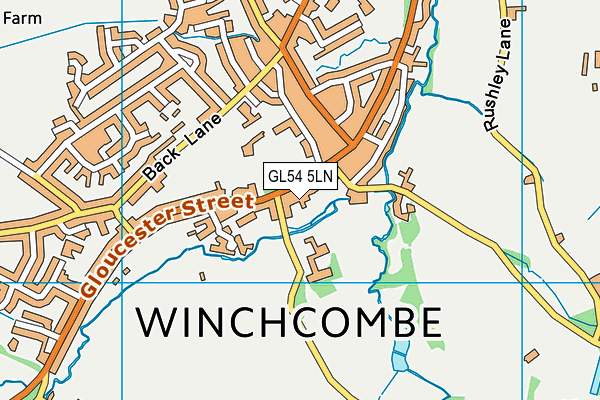 GL54 5LN map - OS VectorMap District (Ordnance Survey) GL54 5LN map - OS VectorMap District (Ordnance Survey)