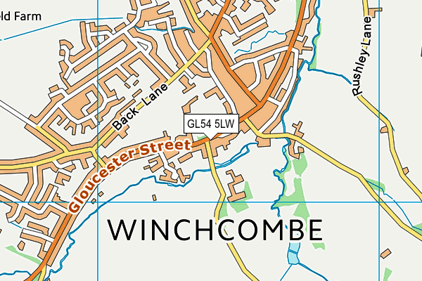 GL54 5LW map - OS VectorMap District (Ordnance Survey) GL54 5LW map - OS VectorMap District (Ordnance Survey)