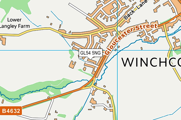 GL54 5NG map - OS VectorMap District (Ordnance Survey) GL54 5NG map - OS VectorMap District (Ordnance Survey)