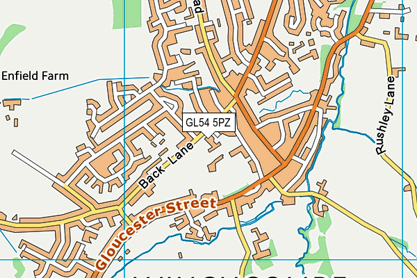 GL54 5PZ map - OS VectorMap District (Ordnance Survey) GL54 5PZ map - OS VectorMap District (Ordnance Survey)
