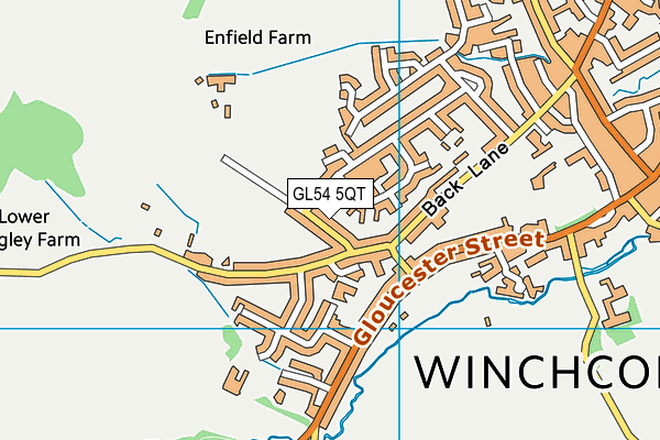 GL54 5QT map - OS VectorMap District (Ordnance Survey) GL54 5QT map - OS VectorMap District (Ordnance Survey)