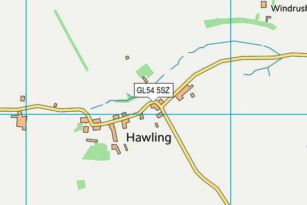 GL54 5SZ map - OS VectorMap District (Ordnance Survey) GL54 5SZ map - OS VectorMap District (Ordnance Survey)