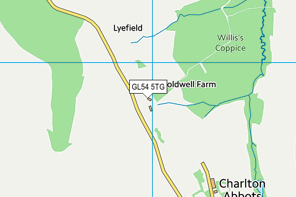 GL54 5TG map - OS VectorMap District (Ordnance Survey) GL54 5TG map - OS VectorMap District (Ordnance Survey)