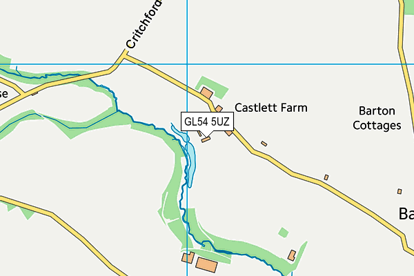 GL54 5UZ map - OS VectorMap District (Ordnance Survey) GL54 5UZ map - OS VectorMap District (Ordnance Survey)