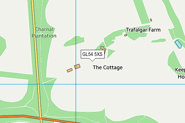 GL54 5XS map - OS VectorMap District (Ordnance Survey) GL54 5XS map - OS VectorMap District (Ordnance Survey)
