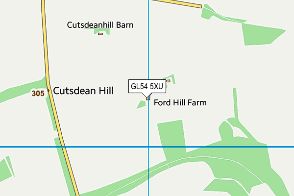 GL54 5XU map - OS VectorMap District (Ordnance Survey)