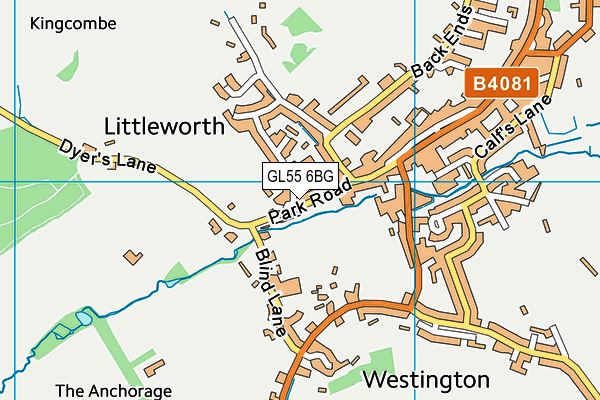 GL55 6BG map - OS VectorMap District (Ordnance Survey) GL55 6BG map - OS VectorMap District (Ordnance Survey)