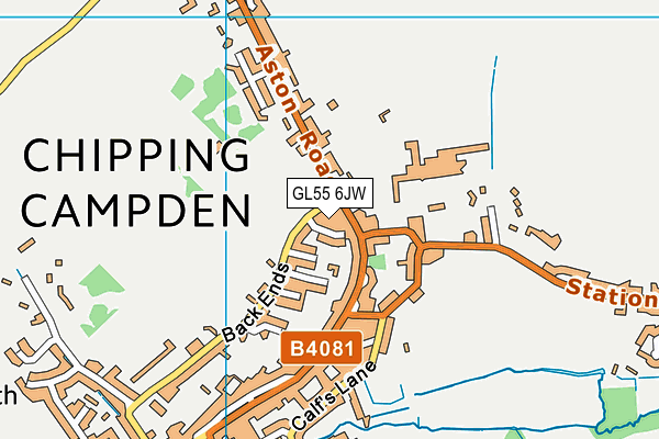 GL55 6JW map - OS VectorMap District (Ordnance Survey) GL55 6JW map - OS VectorMap District (Ordnance Survey)