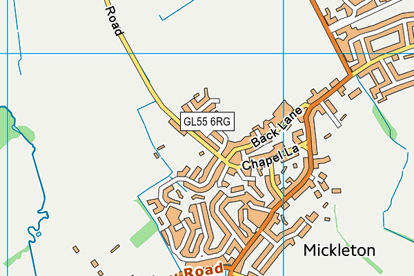 GL55 6RG map - OS VectorMap District (Ordnance Survey)