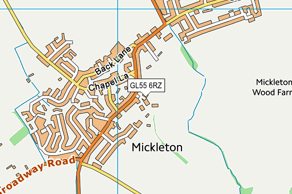 GL55 6RZ map - OS VectorMap District (Ordnance Survey) GL55 6RZ map - OS VectorMap District (Ordnance Survey)