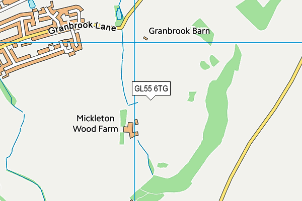 GL55 6TG map - OS VectorMap District (Ordnance Survey) GL55 6TG map - OS VectorMap District (Ordnance Survey)