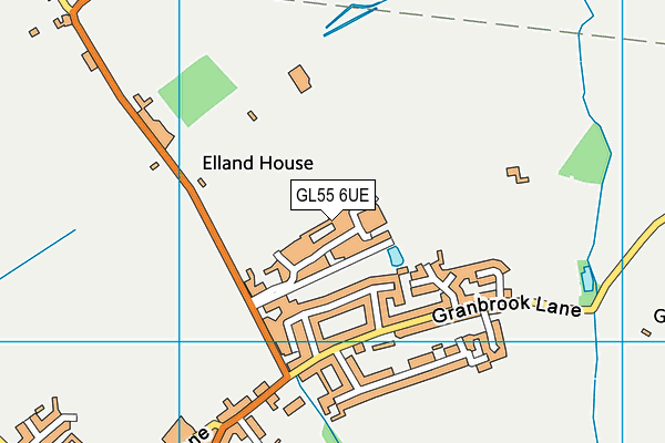 GL55 6UE map - OS VectorMap District (Ordnance Survey) GL55 6UE map - OS VectorMap District (Ordnance Survey)