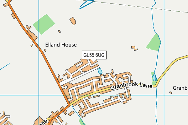 GL55 6UG map - OS VectorMap District (Ordnance Survey) GL55 6UG map - OS VectorMap District (Ordnance Survey)