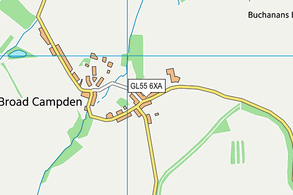 GL55 6XA map - OS VectorMap District (Ordnance Survey) GL55 6XA map - OS VectorMap District (Ordnance Survey)
