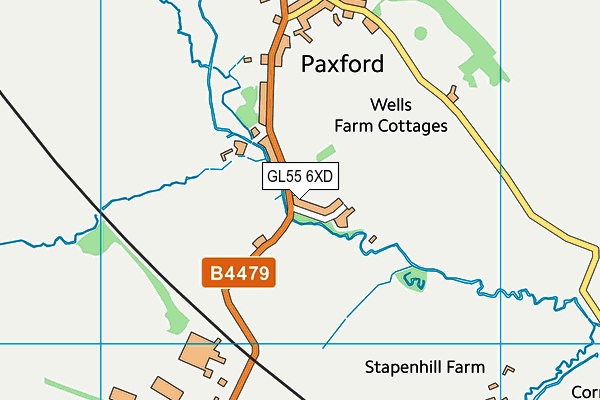 GL55 6XD map - OS VectorMap District (Ordnance Survey) GL55 6XD map - OS VectorMap District (Ordnance Survey)