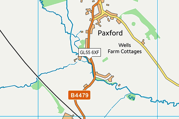 GL55 6XF map - OS VectorMap District (Ordnance Survey) GL55 6XF map - OS VectorMap District (Ordnance Survey)