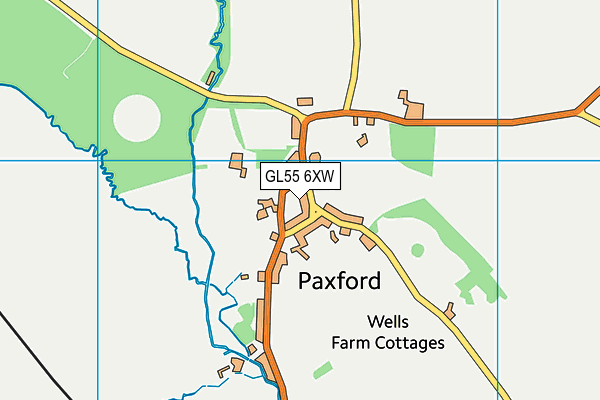 GL55 6XW map - OS VectorMap District (Ordnance Survey) GL55 6XW map - OS VectorMap District (Ordnance Survey)