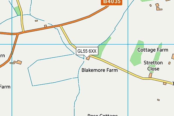 GL55 6XX map - OS VectorMap District (Ordnance Survey) GL55 6XX map - OS VectorMap District (Ordnance Survey)