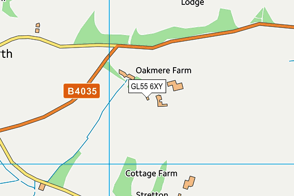 GL55 6XY map - OS VectorMap District (Ordnance Survey) GL55 6XY map - OS VectorMap District (Ordnance Survey)