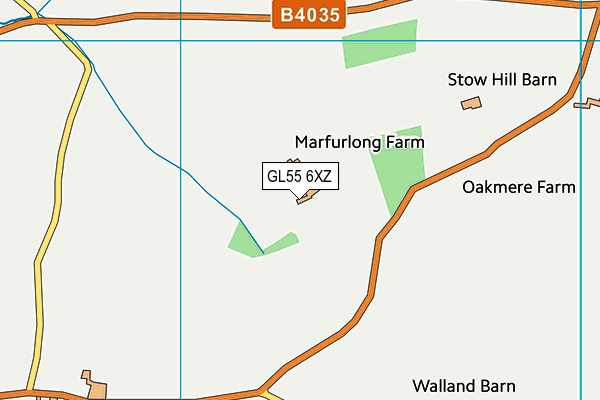 GL55 6XZ map - OS VectorMap District (Ordnance Survey) GL55 6XZ map - OS VectorMap District (Ordnance Survey)