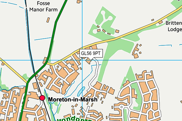 GL56 9PT map - OS VectorMap District (Ordnance Survey)