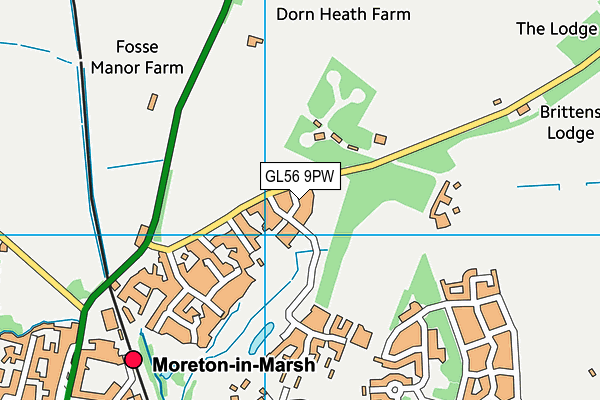GL56 9PW map - OS VectorMap District (Ordnance Survey) GL56 9PW map - OS VectorMap District (Ordnance Survey)