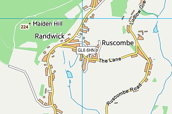 GL6 6HN map - OS VectorMap District (Ordnance Survey) GL6 6HN map - OS VectorMap District (Ordnance Survey)