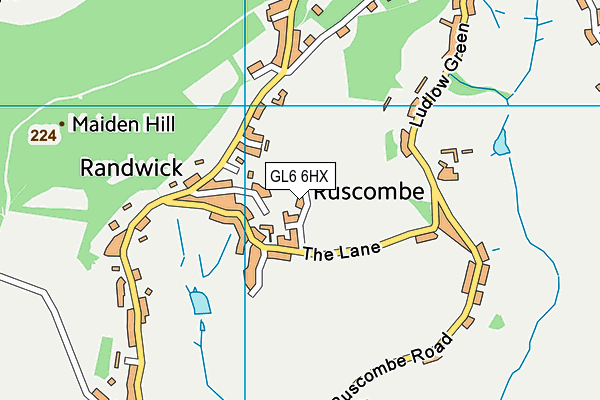 GL6 6HX map - OS VectorMap District (Ordnance Survey) GL6 6HX map - OS VectorMap District (Ordnance Survey)