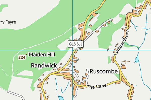 GL6 6JJ map - OS VectorMap District (Ordnance Survey) GL6 6JJ map - OS VectorMap District (Ordnance Survey)