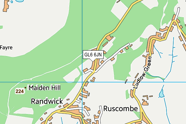 GL6 6JN map - OS VectorMap District (Ordnance Survey)
