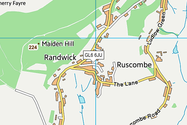 GL6 6JU map - OS VectorMap District (Ordnance Survey) GL6 6JU map - OS VectorMap District (Ordnance Survey)