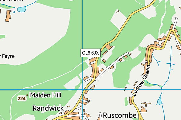 GL6 6JX map - OS VectorMap District (Ordnance Survey) GL6 6JX map - OS VectorMap District (Ordnance Survey)