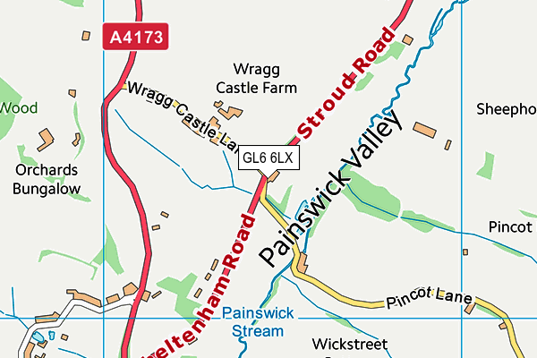 GL6 6LX map - OS VectorMap District (Ordnance Survey) GL6 6LX map - OS VectorMap District (Ordnance Survey)