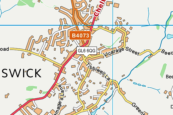 GL6 6QG map - OS VectorMap District (Ordnance Survey) GL6 6QG map - OS VectorMap District (Ordnance Survey)
