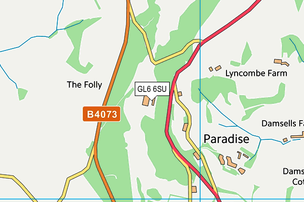 GL6 6SU map - OS VectorMap District (Ordnance Survey) GL6 6SU map - OS VectorMap District (Ordnance Survey)