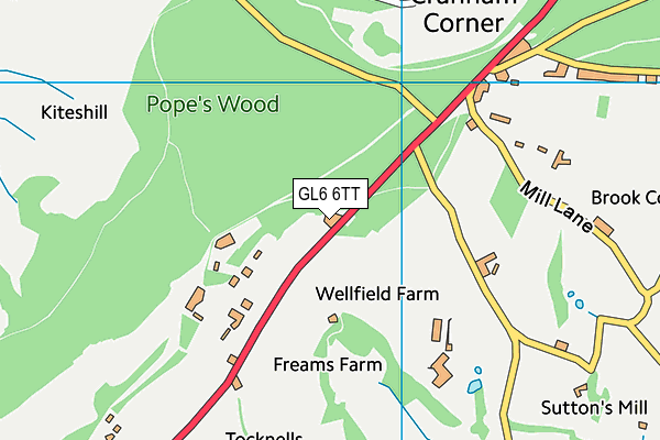 GL6 6TT map - OS VectorMap District (Ordnance Survey) GL6 6TT map - OS VectorMap District (Ordnance Survey)