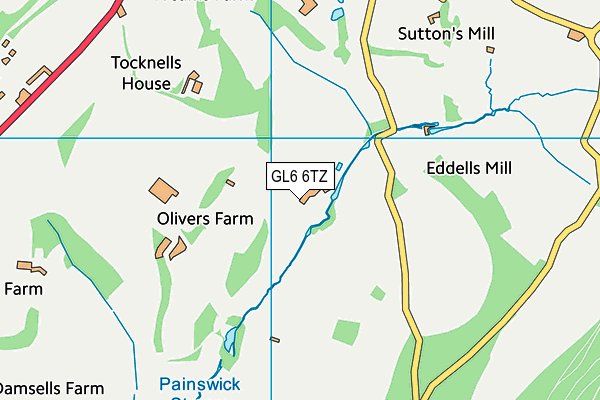GL6 6TZ map - OS VectorMap District (Ordnance Survey)