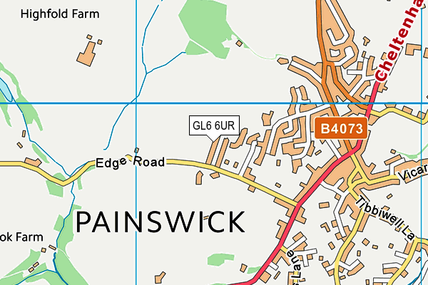 GL6 6UR map - OS VectorMap District (Ordnance Survey) GL6 6UR map - OS VectorMap District (Ordnance Survey)