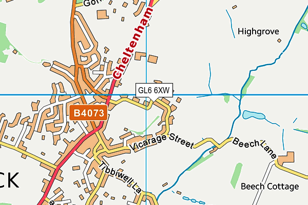 GL6 6XW map - OS VectorMap District (Ordnance Survey) GL6 6XW map - OS VectorMap District (Ordnance Survey)