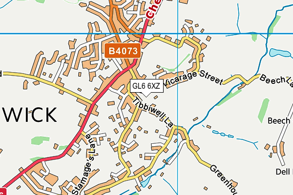 GL6 6XZ map - OS VectorMap District (Ordnance Survey) GL6 6XZ map - OS VectorMap District (Ordnance Survey)