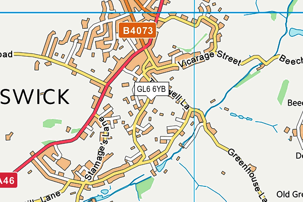 GL6 6YB map - OS VectorMap District (Ordnance Survey) GL6 6YB map - OS VectorMap District (Ordnance Survey)