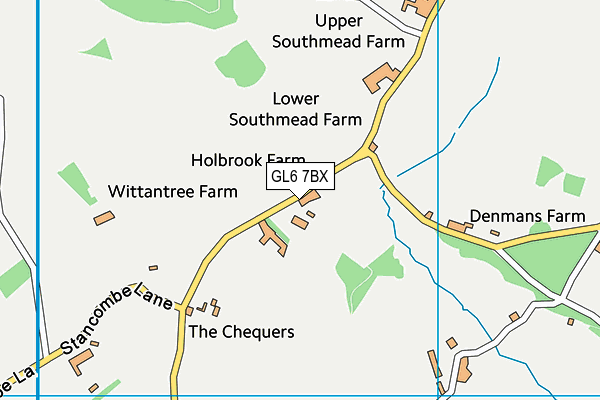 GL6 7BX map - OS VectorMap District (Ordnance Survey) GL6 7BX map - OS VectorMap District (Ordnance Survey)