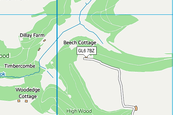 GL6 7BZ map - OS VectorMap District (Ordnance Survey) GL6 7BZ map - OS VectorMap District (Ordnance Survey)